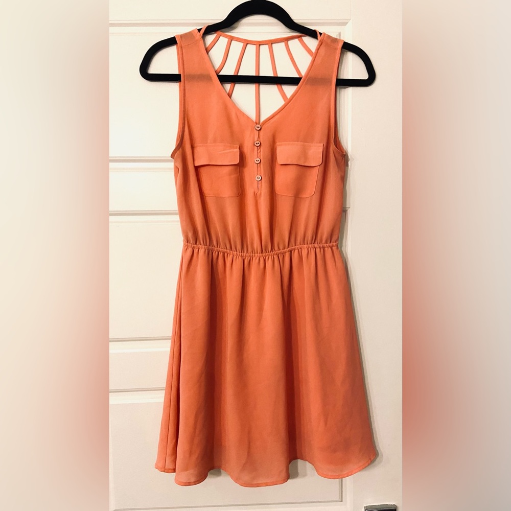 Coral pink summer dress size small